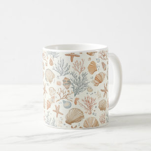 Rustic Coastal - Seashells, Starfish, Reef (32) Coffee Mug
