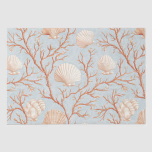Rustic Coastal - Seashells, Starfish, Reef (36) Tissue Paper