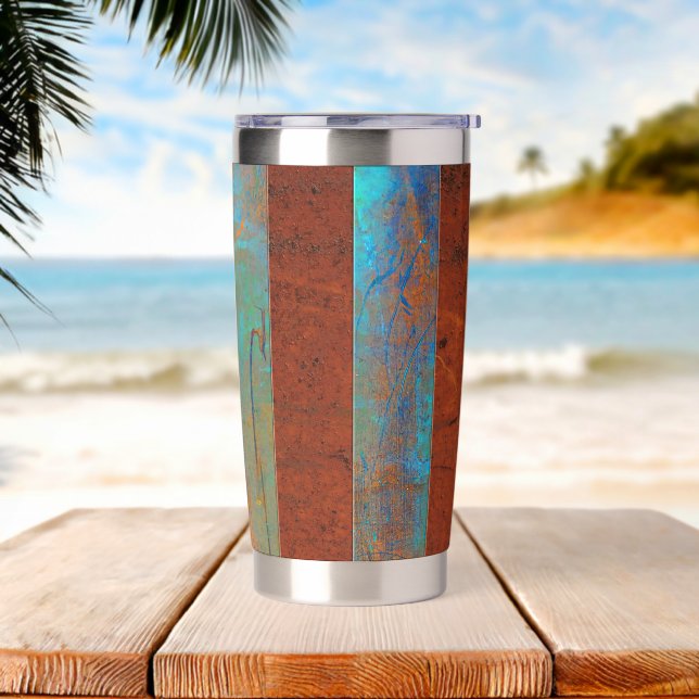Rustic Coastal Water Bottle Insulated Tumbler (Beach)