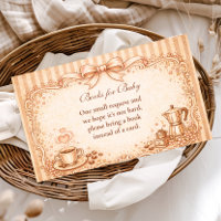 Rustic Coffee Baby Shower Books for Baby