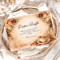 Rustic Coffee Baby Shower Diapper Raffle