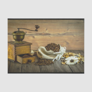 Rustic Coffee Grinder Photo Tissue Paper