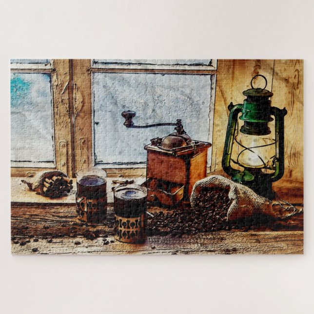 Rustic Coffee Nook Jigsaw Puzzle (Horizontal)
