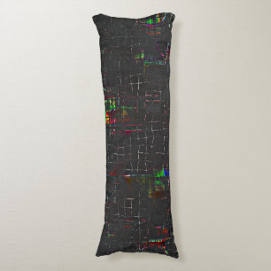 Rustic coloured drawing in night darkness up jute body cushion