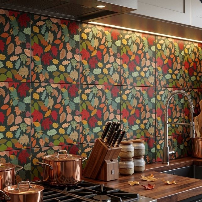 Rustic Colourful Autumn Leaves Seamless Pattern Tile (Creator Uploaded)