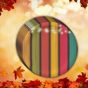 Rustic Colourful Little Turkey Baby Shower Paper Plate