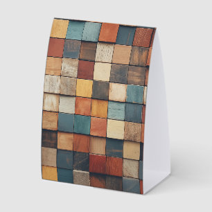Rustic Colourful Wooden Blocks Pattern