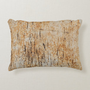 Rustic colours intertwine in corroded metal textur decorative cushion