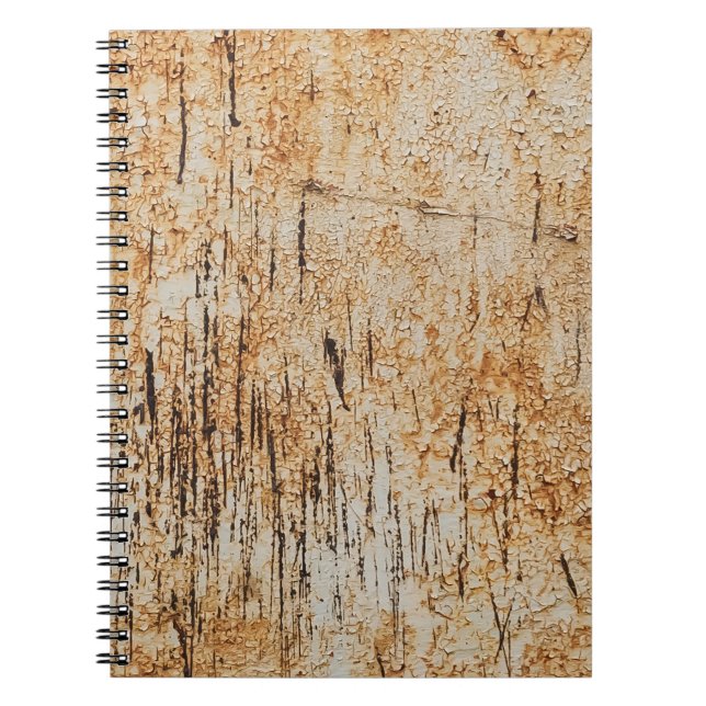 Rustic colours intertwine in corroded metal textur notebook (Front)