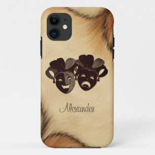 Rustic Comedy and Tragedy Theatre Design iPhone 11 Case