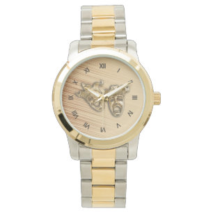 Rustic Comedy and Tragedy Theatre Masks Watch