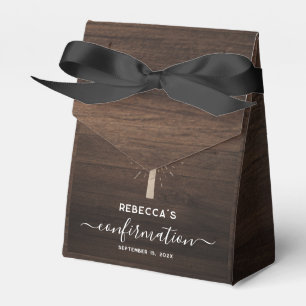 Rustic Confirmation Party Script Church Cross Favour Box
