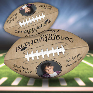 Rustic Congratulations Grad Graduation Photo American Football