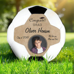 Rustic Congratulations Grad Graduation Photo  Football