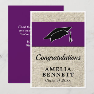Rustic Congratulations Graduate Cap Graduation Card