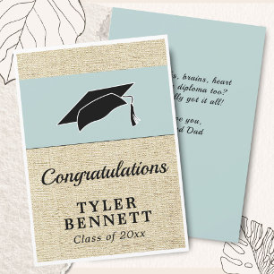 Rustic Congratulations Graduate Hat Graduation Card