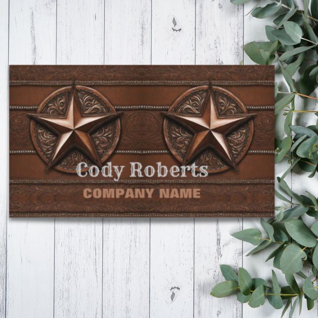 Rustic Construction Handyman Texas Star Western  Business Card (Rustic Construction Handyman Texas Star Western Business Card)