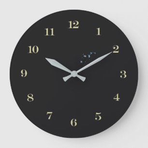 Rustic Contemporary Round Acrylic Wall Clock