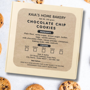 Rustic Cookies Label Cottage Bakery Packaging