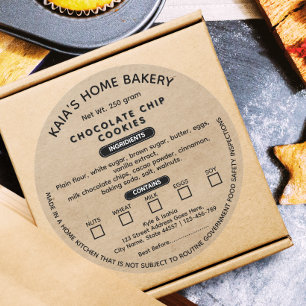 Rustic Cookies Label Cottage Bakery Packaging