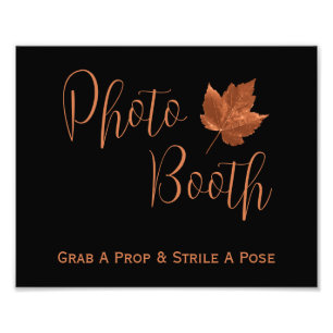 Rustic Copper Brown Black Maple Photo Booth