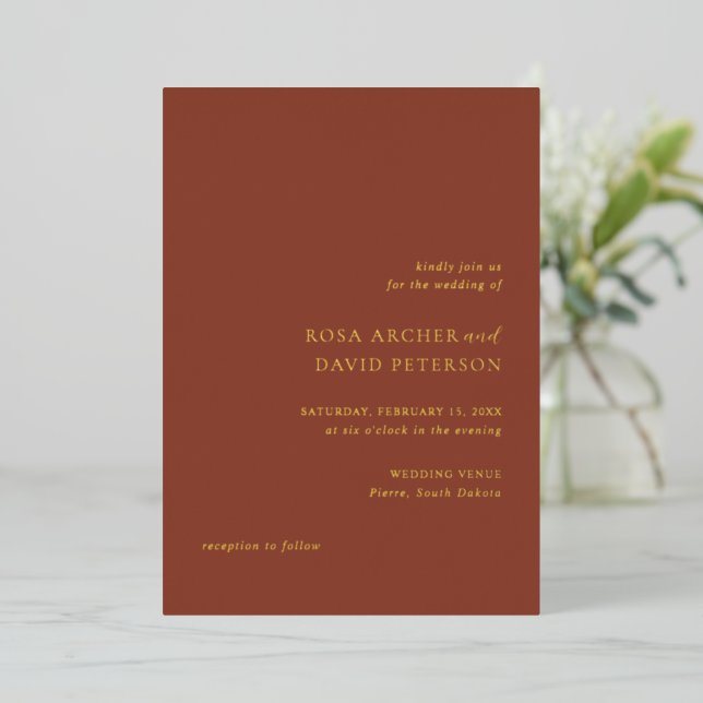 Rustic Copper Editorial Modern Wedding (Standing Front)