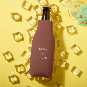 Rustic Copper Editorial Modern Wedding Bottle Cooler