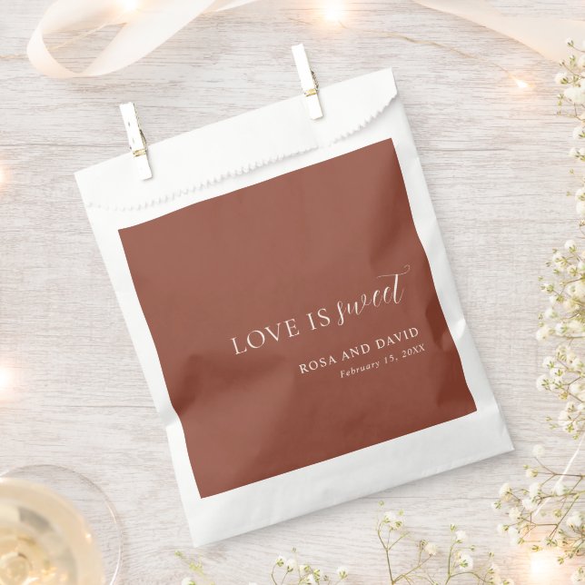 Rustic Copper Editorial Modern Wedding Favour Bags (Clipped)