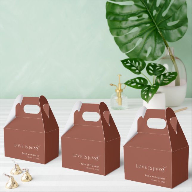 Rustic Copper Editorial Modern Wedding Favour Box (Multiple)