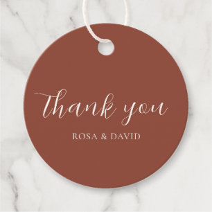 Rustic Copper Editorial Modern Wedding Favour Tags