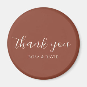 Rustic Copper Editorial Modern Wedding Magnet