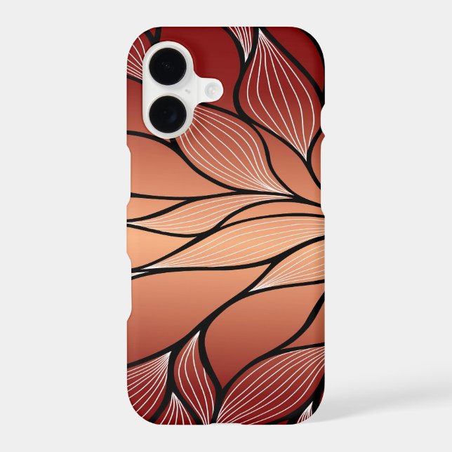 Rustic Coppery Bronze Leave Pattern  (Back)
