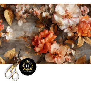Rustic Coral Floral Seamless Decoupage Tissue Paper