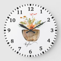 Rustic Coral Painted Flowers