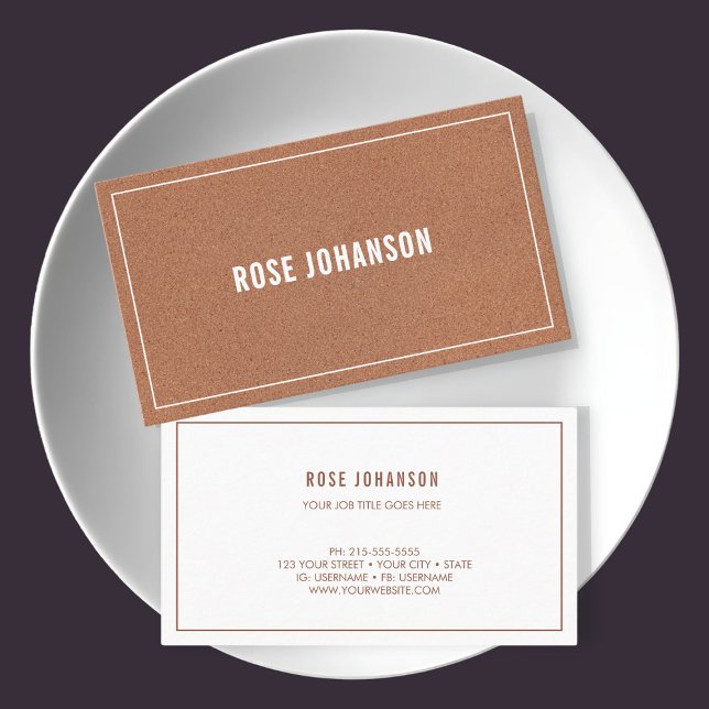 Rustic Cork  Business Card (Creator Uploaded)