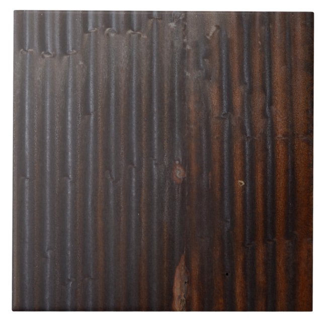 Rustic Corrugated Metal Tile (Front)