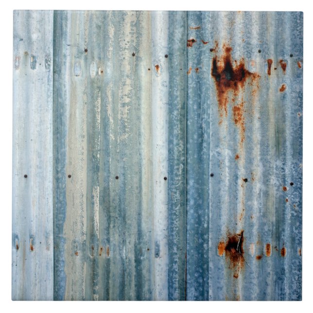 Rustic Corrugated Metal Tile (Front)