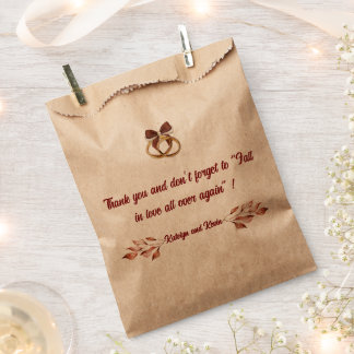 Rustic & Cosy Autumn Wedding Collection Favour bag