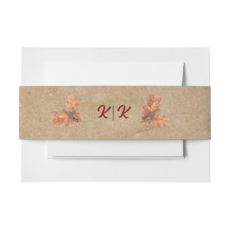 Rustic & Cosy Autumn Wedding Collection Invitation Belly Band