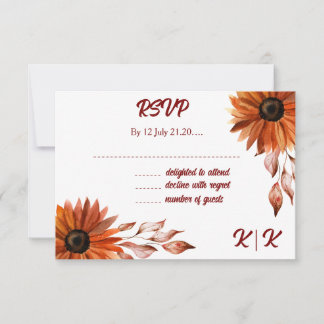 Rustic&Cosy Autumn Wedding Response Card