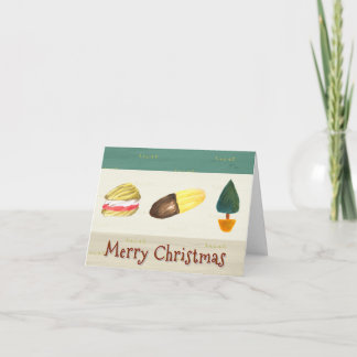 Rustic Cosy Biscuits Cookies Christmas Folded Holiday Card
