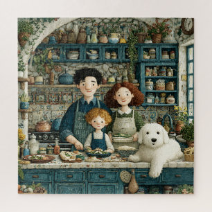 Rustic Cosy Cooking Scene with Dog Jigsaw Puzzle