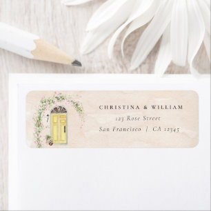 Rustic Cottag Flower Garden Wedding Return Address