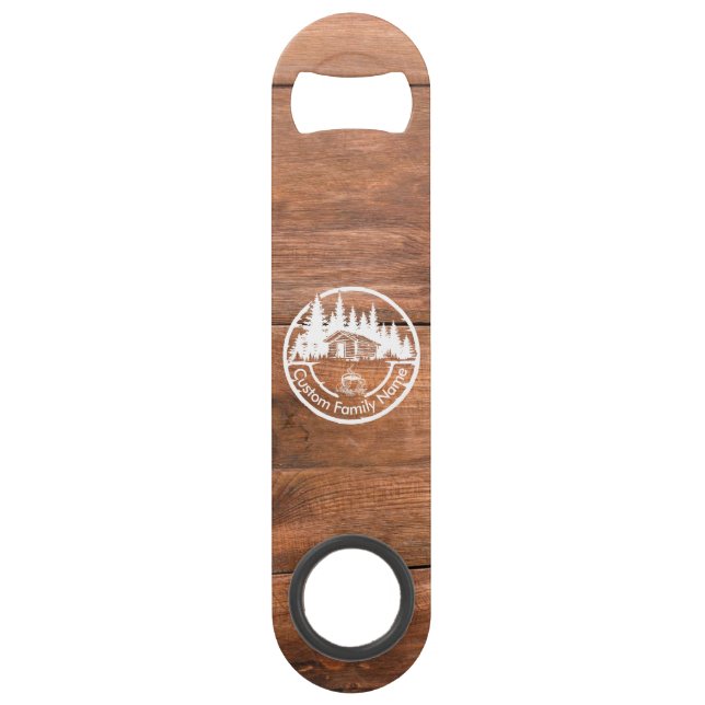 Rustic Cottage Cabin Barn | Custom Family Name (Front)