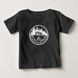 Rustic Cottage Cabin Barn Custom Family Name Baby T-Shirt