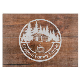 Rustic Cottage Cabin Barn | Custom Family Name Cutting Board