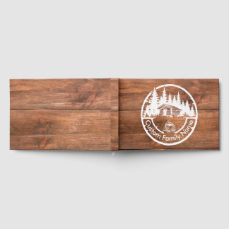 Rustic Cottage Cabin Barn | Custom Family Name Guest Book