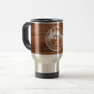 Rustic Cottage Cabin Barn | Custom Family Name Travel Mug