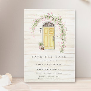 Rustic Cottage Garden Wedding Save the Date Invitation