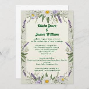 Rustic Cottagecore Wedding Invitation